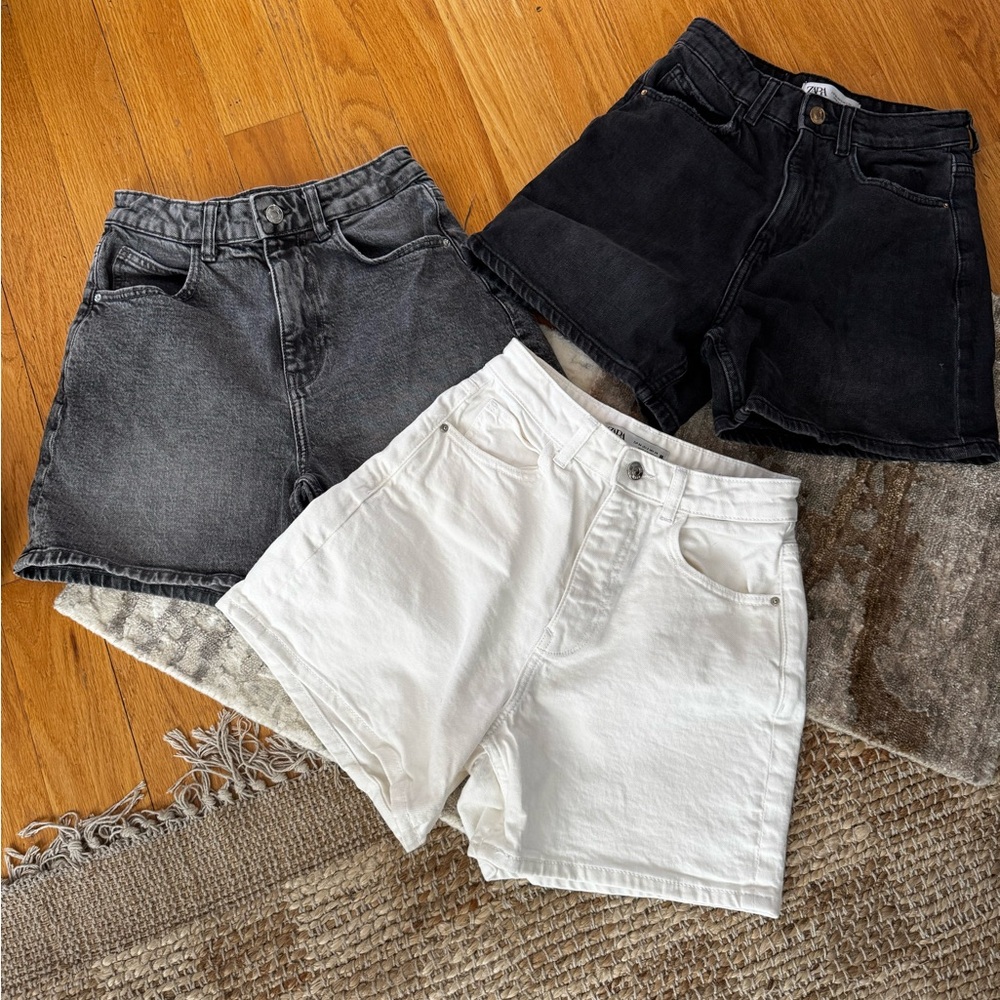 Zara High-Waisted Mom Shorts Bundle (3 Pairs) - Size 2 - $50